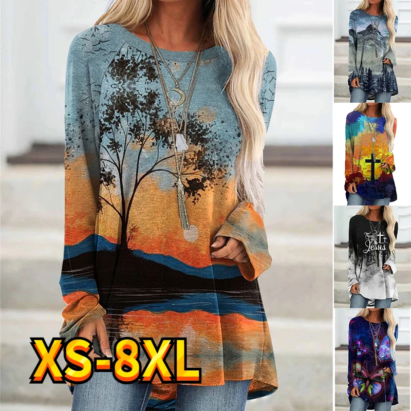 Women's T shirt Tee Scenery Painting Casual Weekend Daily Streetwear Sweatshirt Long Sleeve Print Round Neck Essential XS-8XL
Women's T shirt Tee Scenery Painting Casual Weekend Daily Streetwear Sweatshirt Long Sleeve Print Round Neck Essential XS-8XL