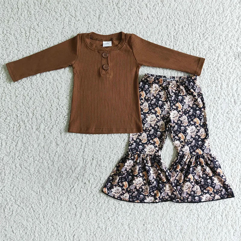 Children's fall winter clothing teen girls clothing ribbed cotton shirt floral pants girls clothes kids 2 pcs sets
Children's fall winter clothing teen girls clothing ribbed cotton shirt floral pants girls clothes kids 2 pcs sets