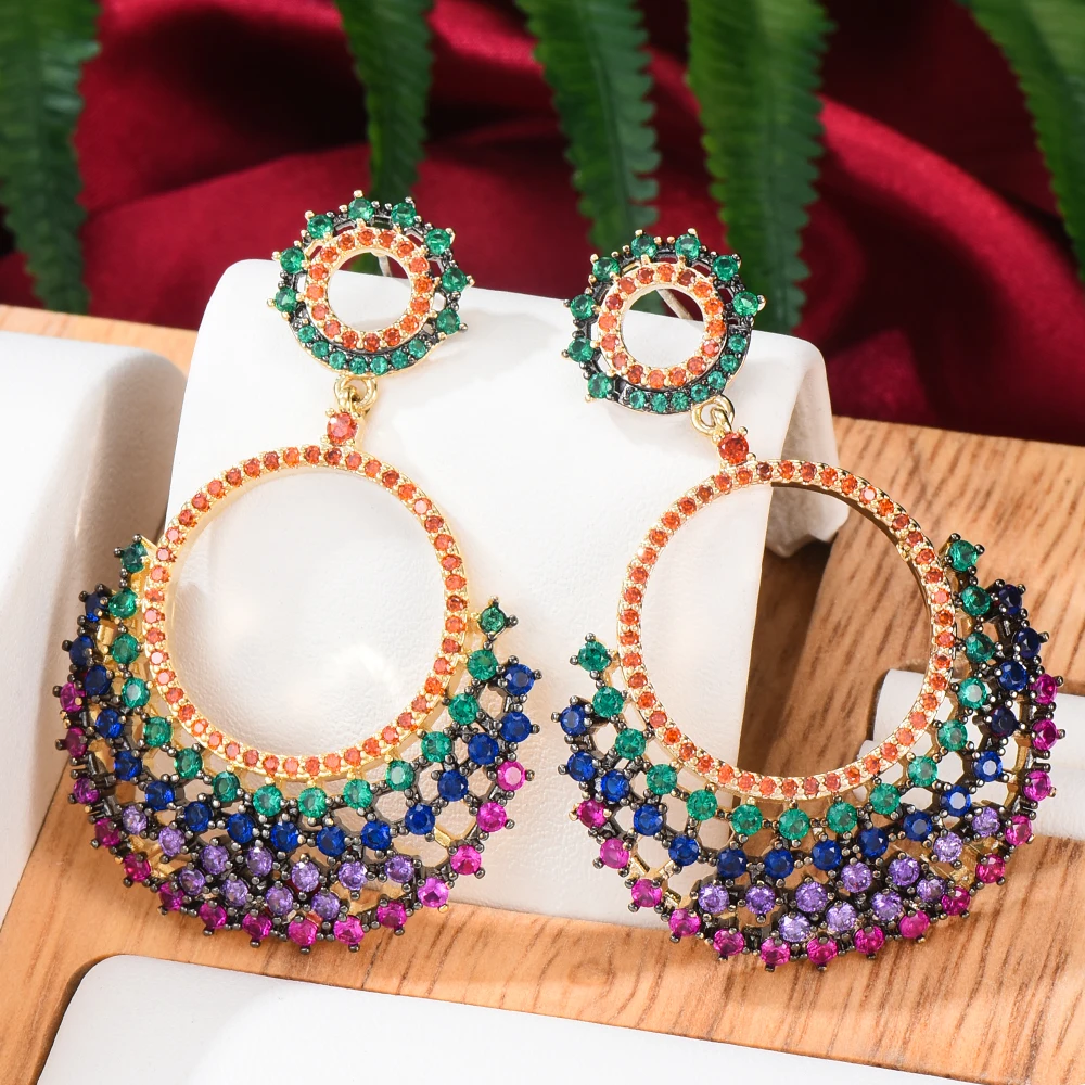 SisCathy Luxury Cubic Zirconia Earrings Women Multicolor Cricle Earring Party Performance Prom Jewelry Accessory Valentine's Day
SisCathy Luxury Cubic Zirconia Earrings Women Multicolor Cricle Earring Party Performance Prom Jewelry Accessory Valentine's Day