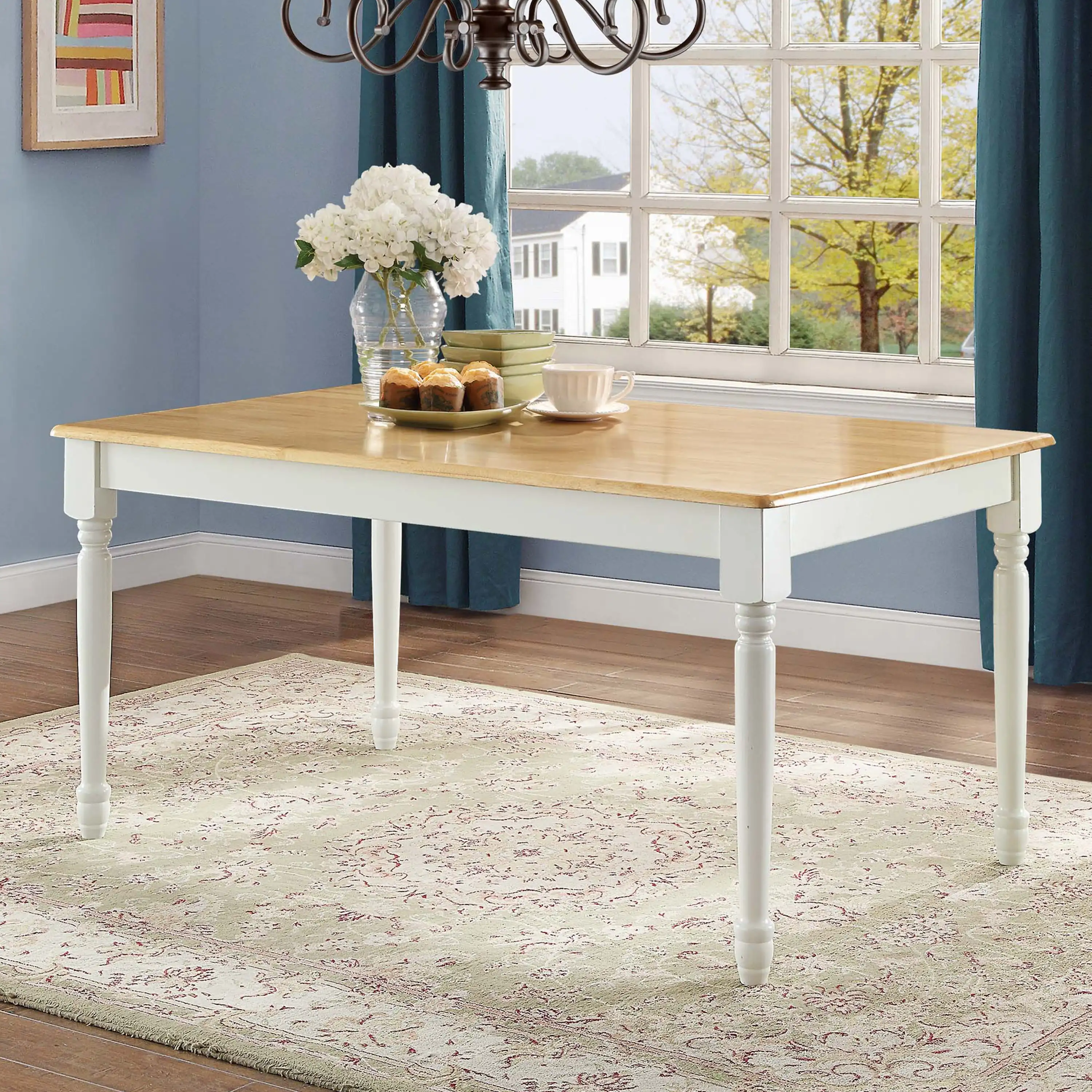 Better Homes and Gardens Autumn Lane Farmhouse Dining Table (Table Only) 58.5"W X 35"D X 29.45"H Furniture Living Room
Better Homes and Gardens Autumn Lane Farmhouse Dining Table (Table Only) 58.5"W X 35"D X 29.45"H Furniture Living Room