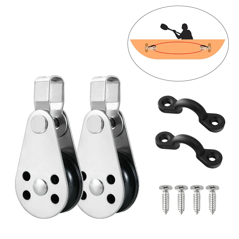1 Set Stainless Steel Pulley Block Kayak Anchor Trolley with Buckles and Screws for Boat
1 Set Stainless Steel Pulley Block Kayak Anchor Trolley with Buckles and Screws for Boat