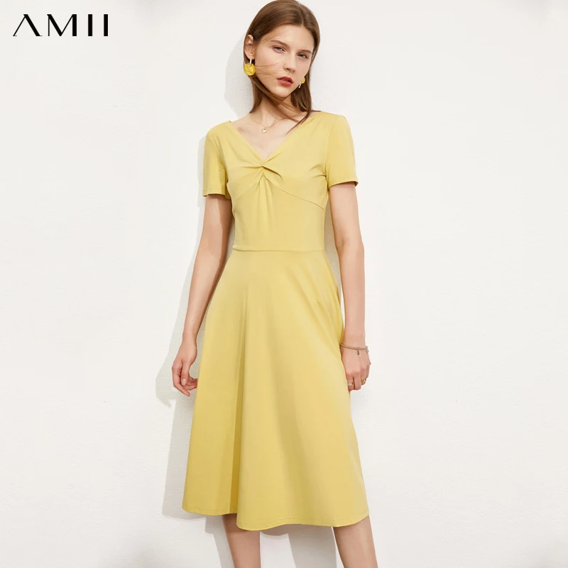 Amii Minimalism Summer Maxi Dresses For Women Fashion Folds V Neck Dress High Waist Elegant Aline Women's Dresses 12120239
Amii Minimalism Summer Maxi Dresses For Women Fashion Folds V Neck Dress High Waist Elegant Aline Women's Dresses 12120239
