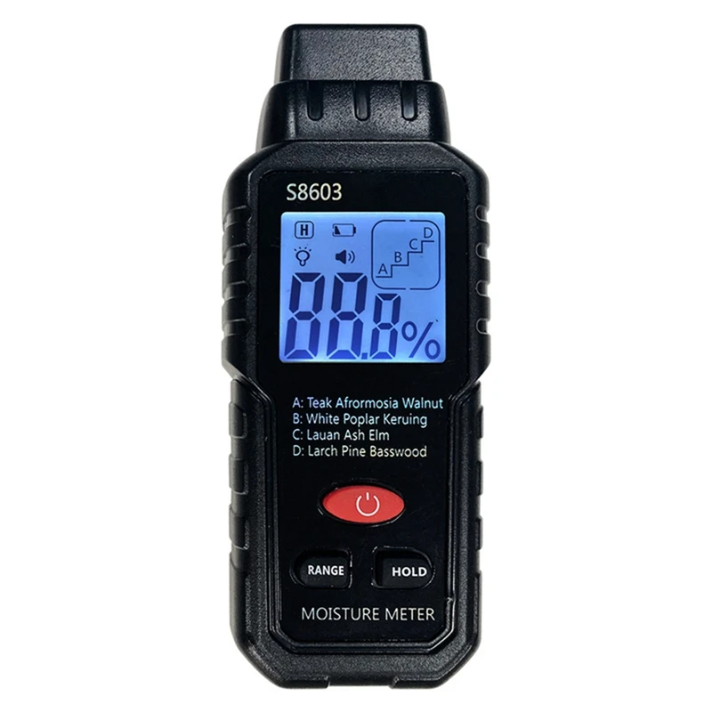 Two Pins Digital Wood Moisture Meter 0-99.9% Wood Humidity Tester Timber Damp Detector With Large LCD Display
Two Pins Digital Wood Moisture Meter 0-99.9% Wood Humidity Tester Timber Damp Detector With Large LCD Display