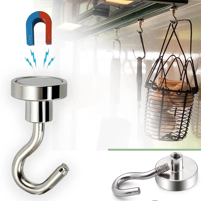 Powerful Neodymium Magnet Hook Key Holder Magnetic Hooks Coat Wall Hanging Hanger Magnetic Base Home Storage Organization
Powerful Neodymium Magnet Hook Key Holder Magnetic Hooks Coat Wall Hanging Hanger Magnetic Base Home Storage Organization