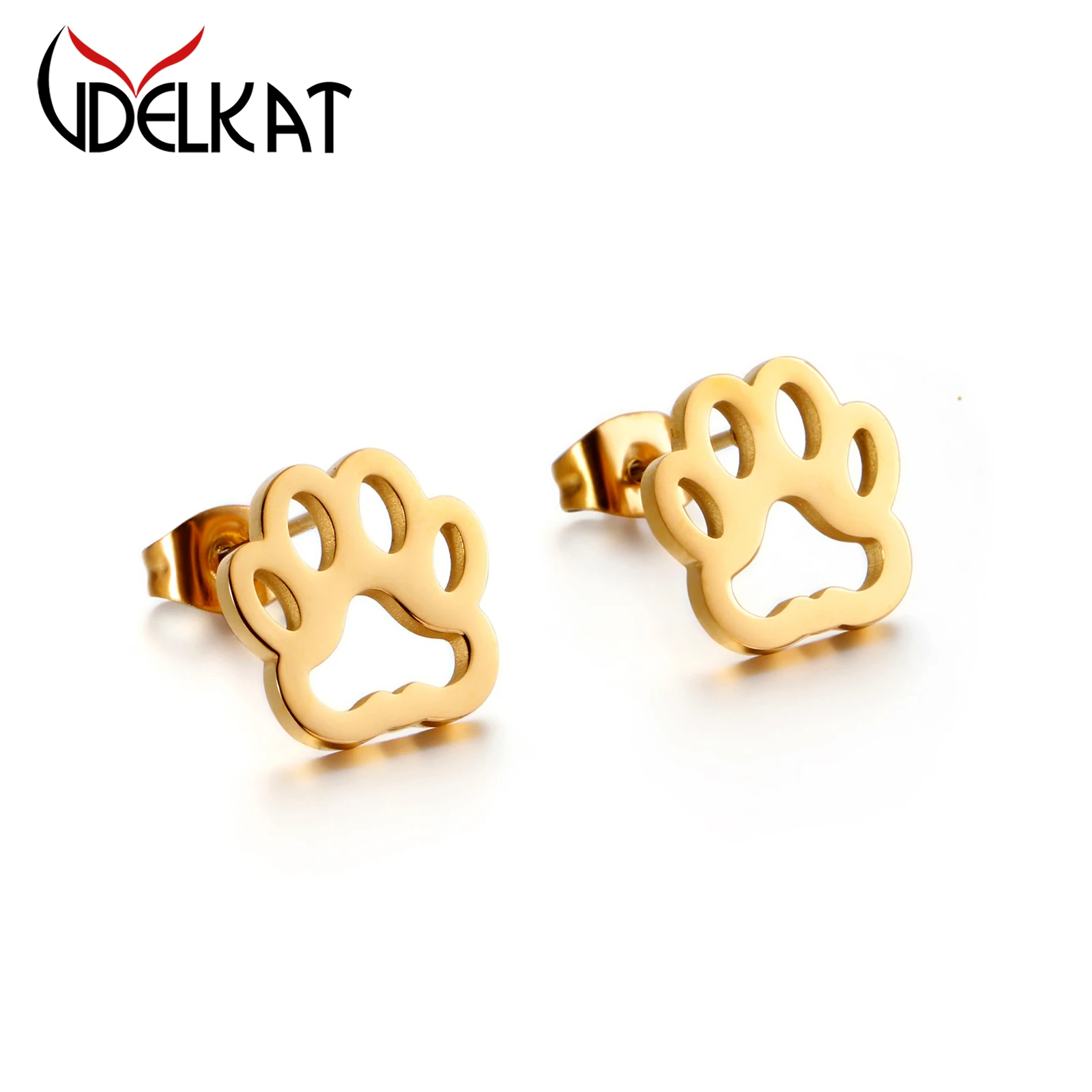 Fashion Cat Footprint Stud Earrings For Women Gold Color Stainless Steel Geometric Earrings Simple Jewelry Gift
Fashion Cat Footprint Stud Earrings For Women Gold Color Stainless Steel Geometric Earrings Simple Jewelry Gift