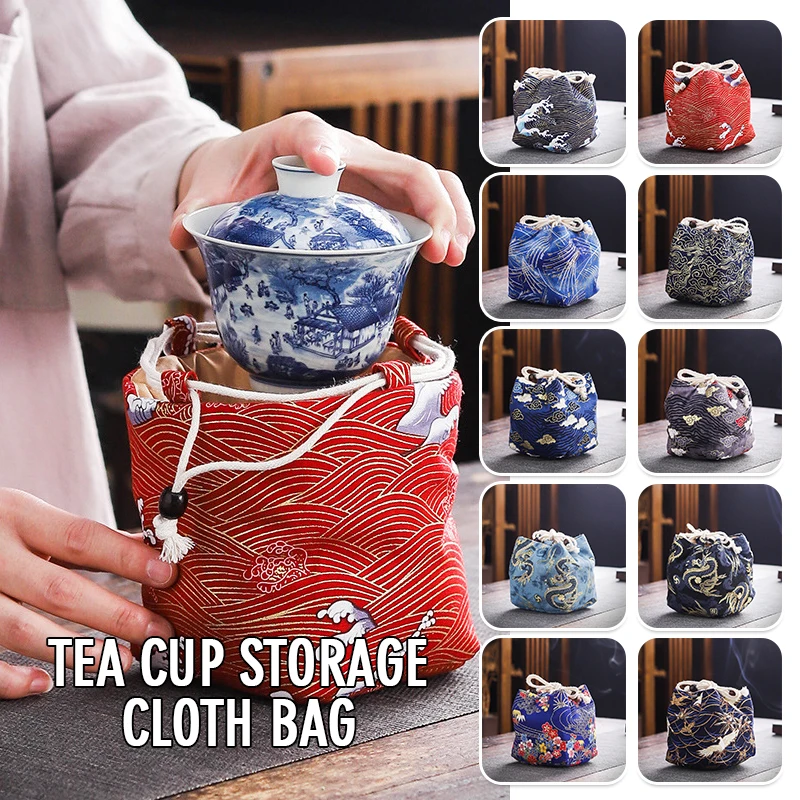 Japanese Drawstring Teacup Travel Storage Bag Thickened Cotton Tea Set Pot Cloth Bag Vintage Painted Portable Cup Bowl Organizer
Japanese Drawstring Teacup Travel Storage Bag Thickened Cotton Tea Set Pot Cloth Bag Vintage Painted Portable Cup Bowl Organizer