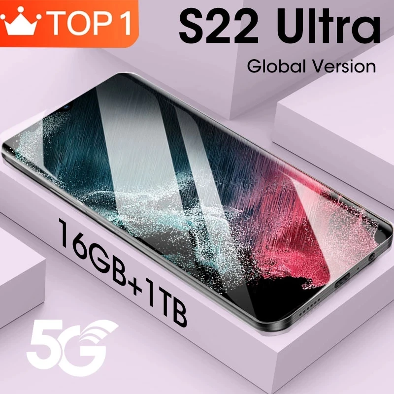 Global Version Smartphone S22 Ultra 6.8inch Celular 6000mAh Mobile Phone 16+1TB Handys Android Cell Phones Unlocked 5G telefone
Global Version Smartphone S22 Ultra 6.8inch Celular 6000mAh Mobile Phone 16+1TB Handys Android Cell Phones Unlocked 5G telefone