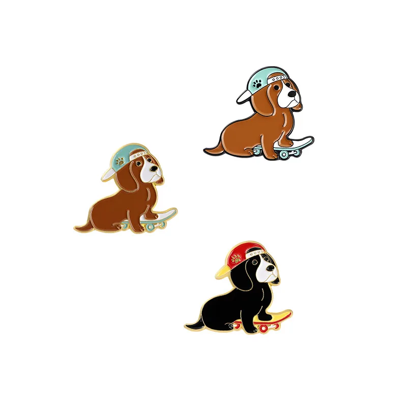 Cartoon Cute Animals Dogs Enamel Brooches Puppy Skateboarding Wearing Hats Playing Cool Alloy Pins Accessories Women Jewelry
Cartoon Cute Animals Dogs Enamel Brooches Puppy Skateboarding Wearing Hats Playing Cool Alloy Pins Accessories Women Jewelry