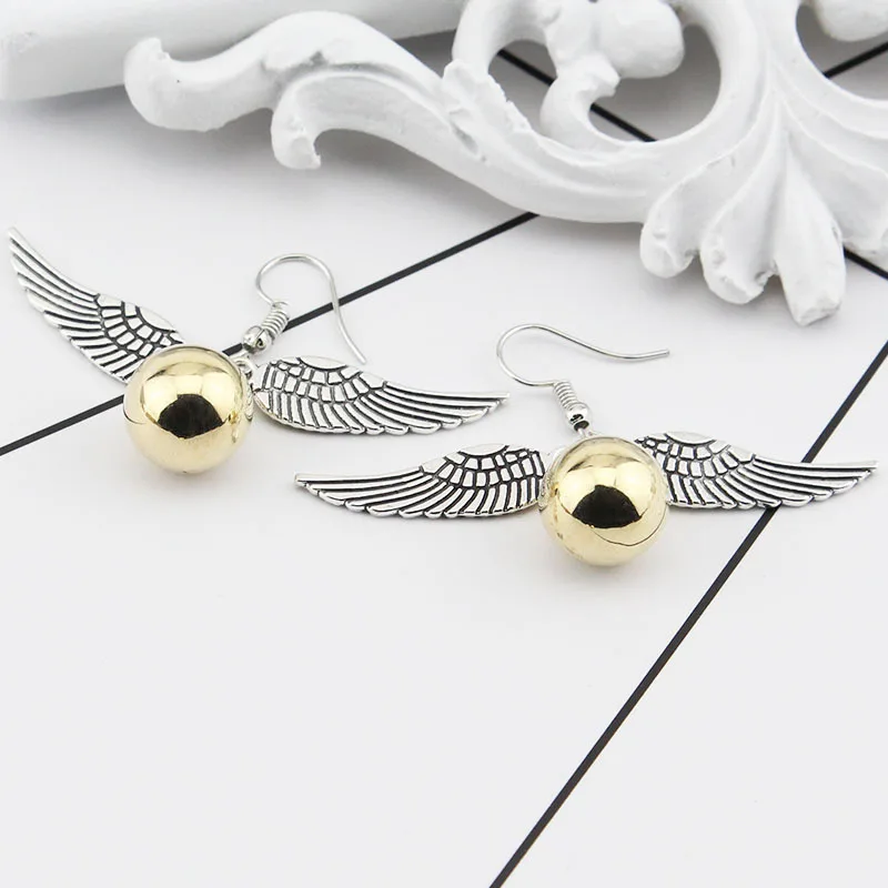 HP Potters Earrings Golden Snitch Wings Alloy Earrings Jewelry Fashion Accessories Drop Earrings Jewelry
HP Potters Earrings Golden Snitch Wings Alloy Earrings Jewelry Fashion Accessories Drop Earrings Jewelry