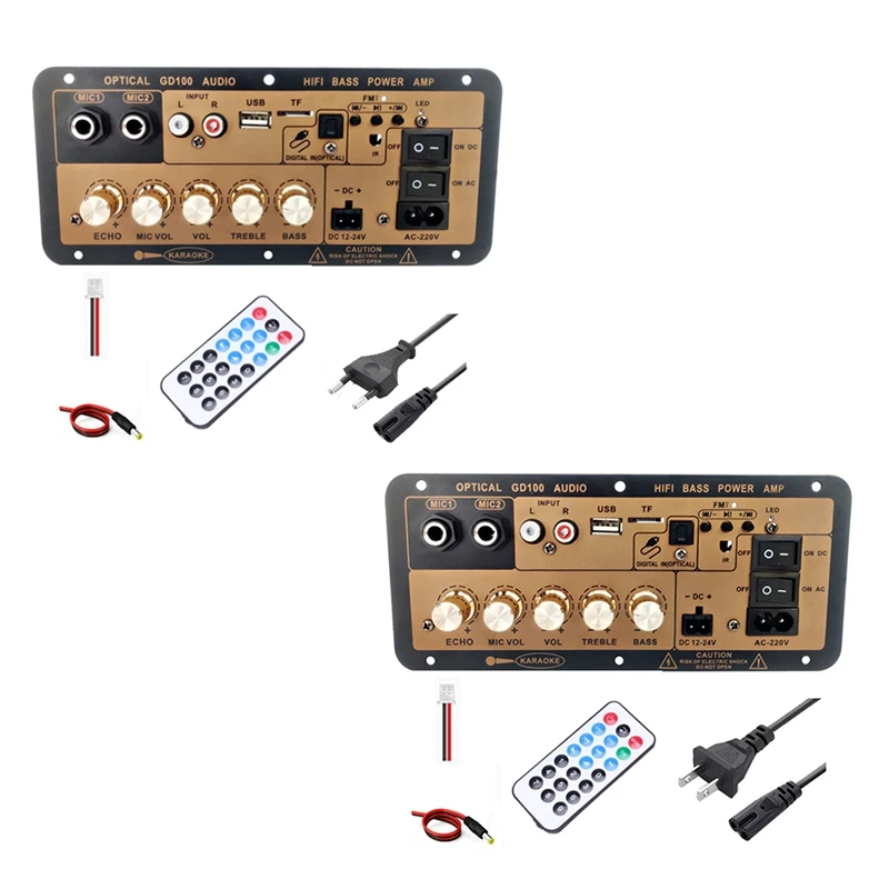 GD100 Bluetooth Amplifier Board With Optical Audio Input Hifi Karaoke Amplifier Home/Car Amplifier Board Easy Install (EU Plug)
GD100 Bluetooth Amplifier Board With Optical Audio Input Hifi Karaoke Amplifier Home/Car Amplifier Board Easy Install (EU Plug)