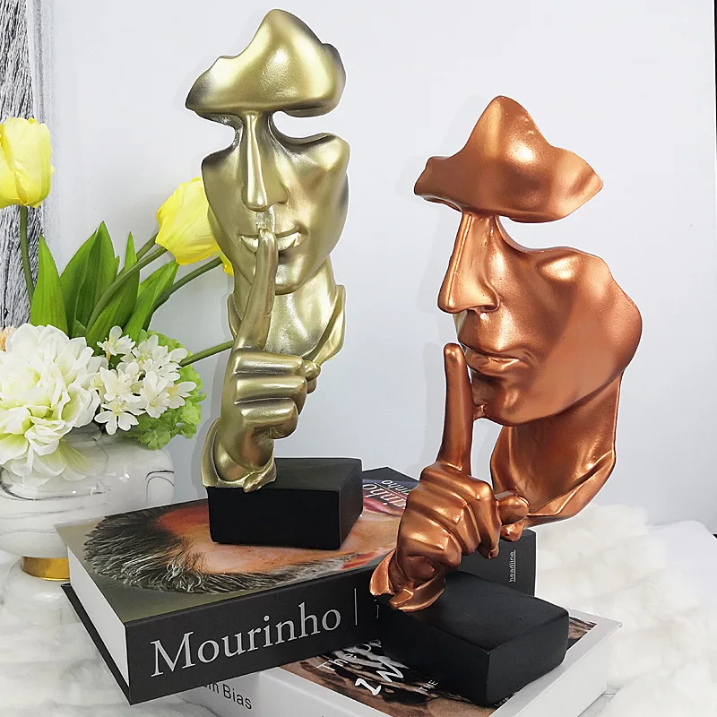 European silence is gold abstract sculpture resin crafts decoration living room office desktop jewelry creative gifts
European silence is gold abstract sculpture resin crafts decoration living room office desktop jewelry creative gifts