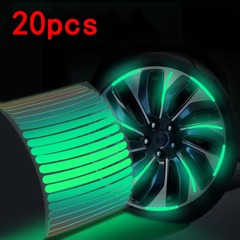 Car Tire Rim Reflective Sticker Night Safety Warning Strip Motorcycle Bike Auto Wheel Hub Reflector Stickers Decals 20/40Pcs
Car Tire Rim Reflective Sticker Night Safety Warning Strip Motorcycle Bike Auto Wheel Hub Reflector Stickers Decals 20/40Pcs