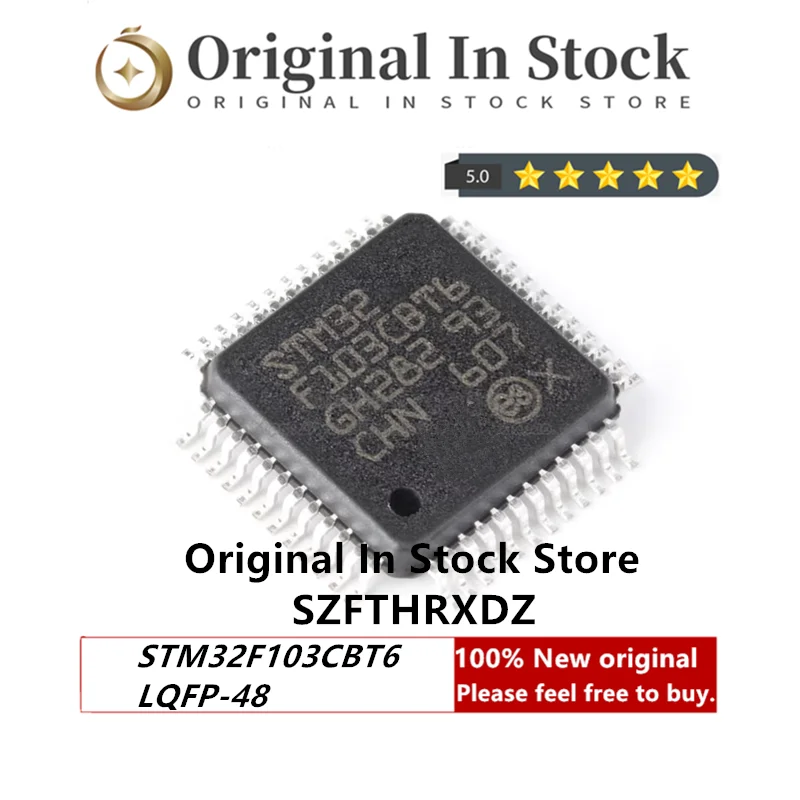 100% Новый оригинальный STM32F103CBT6 LQFP-48 MCU 32-разрядный ARM Cortex M3 RISC 128KB Flash 2,5 в/3,3 В 48-Pin (10 шт.)
100% Новый оригинальный STM32F103CBT6 LQFP-48 MCU 32-разрядный ARM Cortex M3 RISC 128KB Flash 2,5 в/3,3 В 48-Pin (10 шт.)