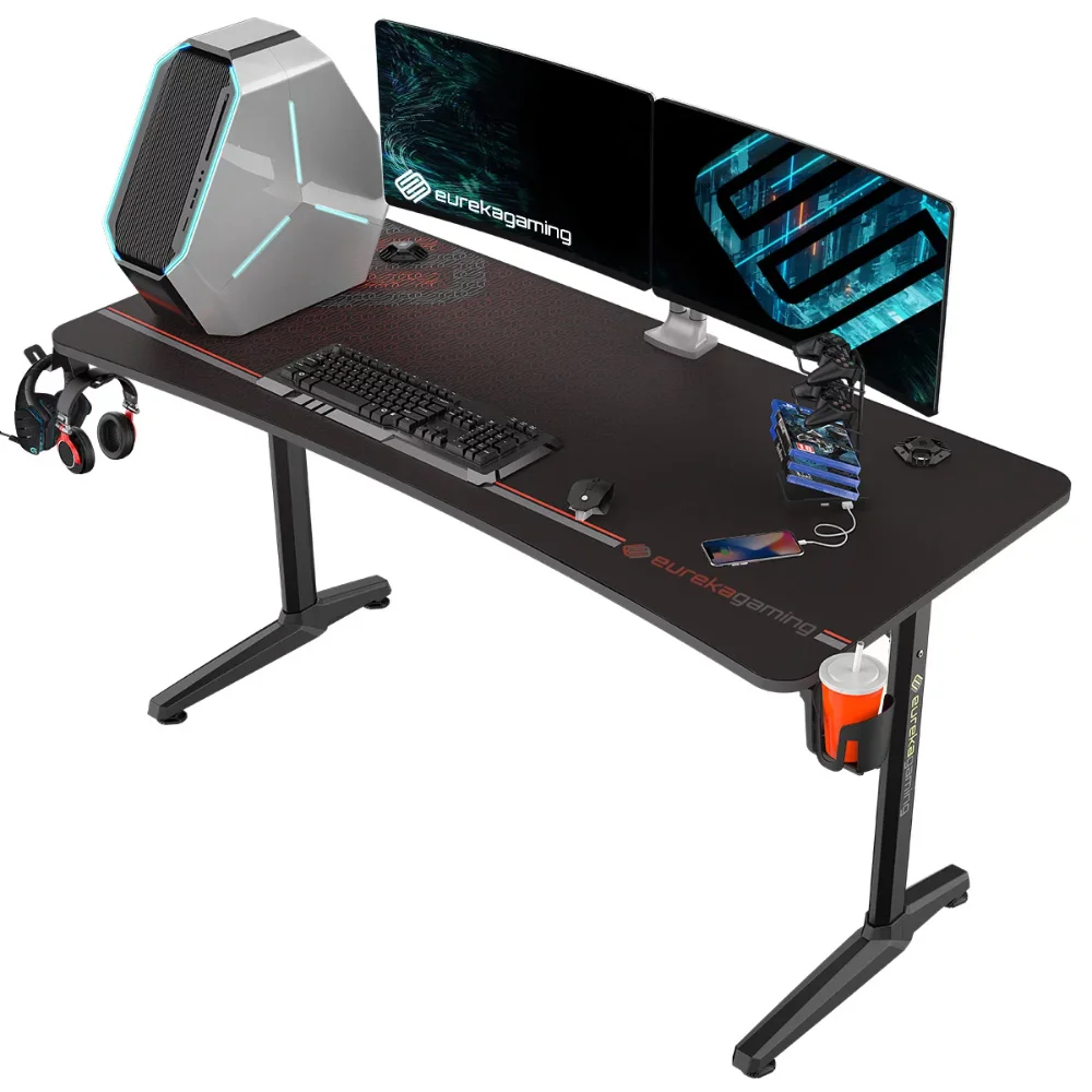 Eureka Ergonomic 60 Inch Gaming, Computer Desk, Home Office I-Shaped Structure with New Patented Polygon Legs Design, with Free
Eureka Ergonomic 60 Inch Gaming, Computer Desk, Home Office I-Shaped Structure with New Patented Polygon Legs Design, with Free