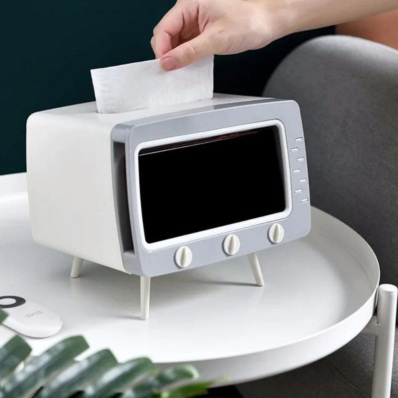 Useful Tissue Container Smooth Napkin Holder Reusable with Phone Holder 2 In 1 TV Tissue Mobile Phone Shelf Box
Useful Tissue Container Smooth Napkin Holder Reusable with Phone Holder 2 In 1 TV Tissue Mobile Phone Shelf Box