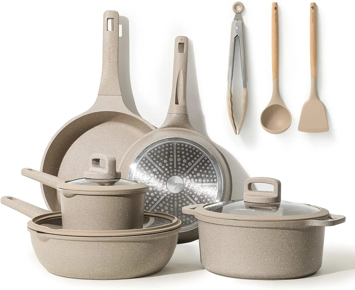 Pots and Pans Set Nonstick, 11Pcs Kitchen Cookware Sets, Stackable Induction Cookware, Pot and Pan set, Pans for Cooking, Taupe
Pots and Pans Set Nonstick, 11Pcs Kitchen Cookware Sets, Stackable Induction Cookware, Pot and Pan set, Pans for Cooking, Taupe