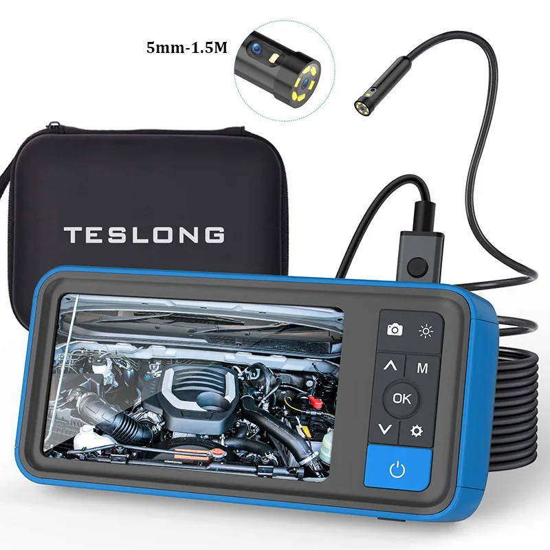 0.2inch Dual Lens Endoscope, Teslong Borescope Inspection Camera with 5ft Flexible Snake Cable for Automotive Engine Mechanic
0.2inch Dual Lens Endoscope, Teslong Borescope Inspection Camera with 5ft Flexible Snake Cable for Automotive Engine Mechanic