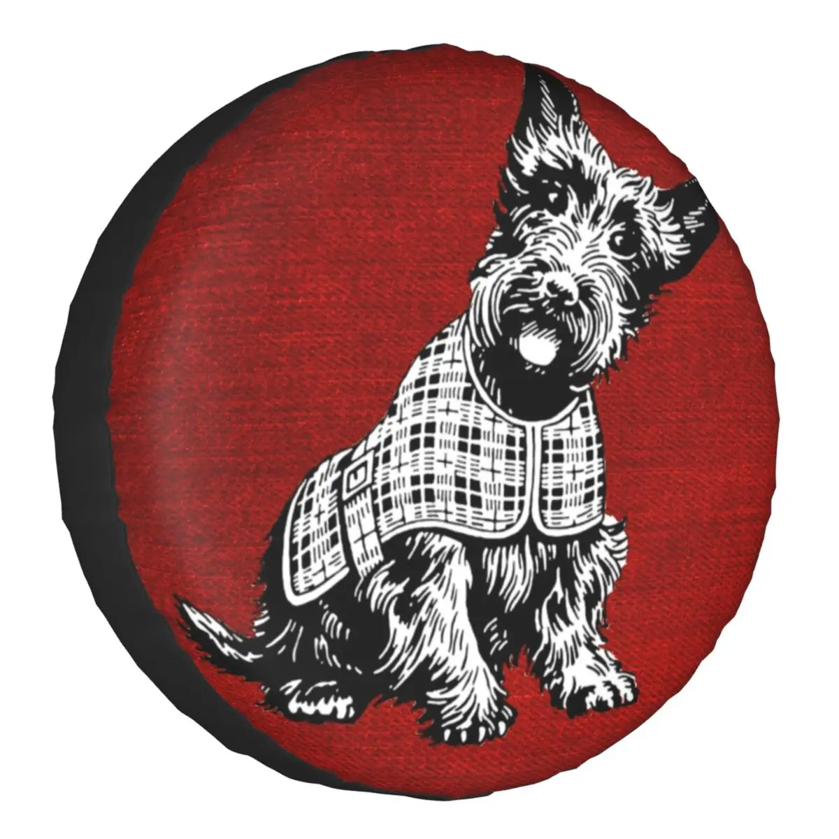 

Scottish Terrier Spare Tire Cover for Grand Cherokee Jeep SUV Camper Scottie Dog Car Wheel Protector Covers 14" 15" 16" 17" Inch