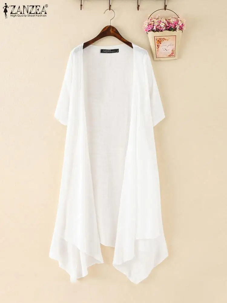 ZANZEA Elegant Loose Cardigan Stylish Solid Color Summer Half Sleeve Kimono Woman Casual Holiday Beach Shirt Female Chemise 2023
ZANZEA Elegant Loose Cardigan Stylish Solid Color Summer Half Sleeve Kimono Woman Casual Holiday Beach Shirt Female Chemise 2023