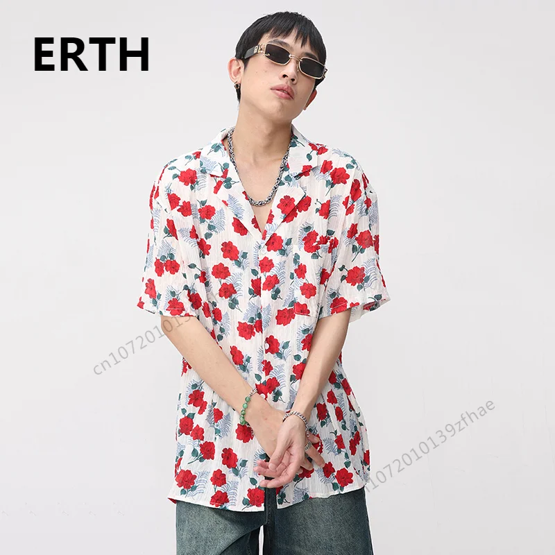 ERTH Men's Summer Fashion Flowers Shirts New Male Casual Printing Short Sleeve Tops 2023 Stylish Korean Style Streetwear
ERTH Men's Summer Fashion Flowers Shirts New Male Casual Printing Short Sleeve Tops 2023 Stylish Korean Style Streetwear