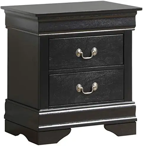 , Black Nightstand, 24" H X 22" W X 16" D 
, Black Nightstand, 24" H X 22" W X 16" D