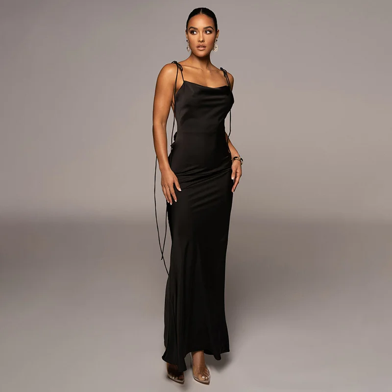Satin Slip Maxi Dress Gown 2023 Summer Outfits Women Elegant Club Party Birthday Spaghetti Strap Backless Long Dresses
Satin Slip Maxi Dress Gown 2023 Summer Outfits Women Elegant Club Party Birthday Spaghetti Strap Backless Long Dresses
