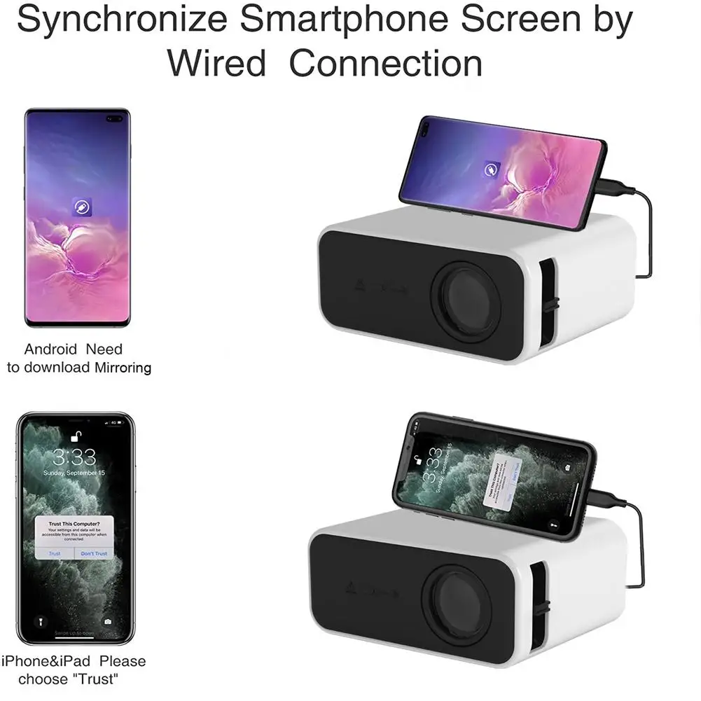 Yt500 Home Mini Projector Led Mobile Phone Projector Built-in Speaker Portable Media Player Support 1080P Home Theater Cinema
Yt500 Home Mini Projector Led Mobile Phone Projector Built-in Speaker Portable Media Player Support 1080P Home Theater Cinema