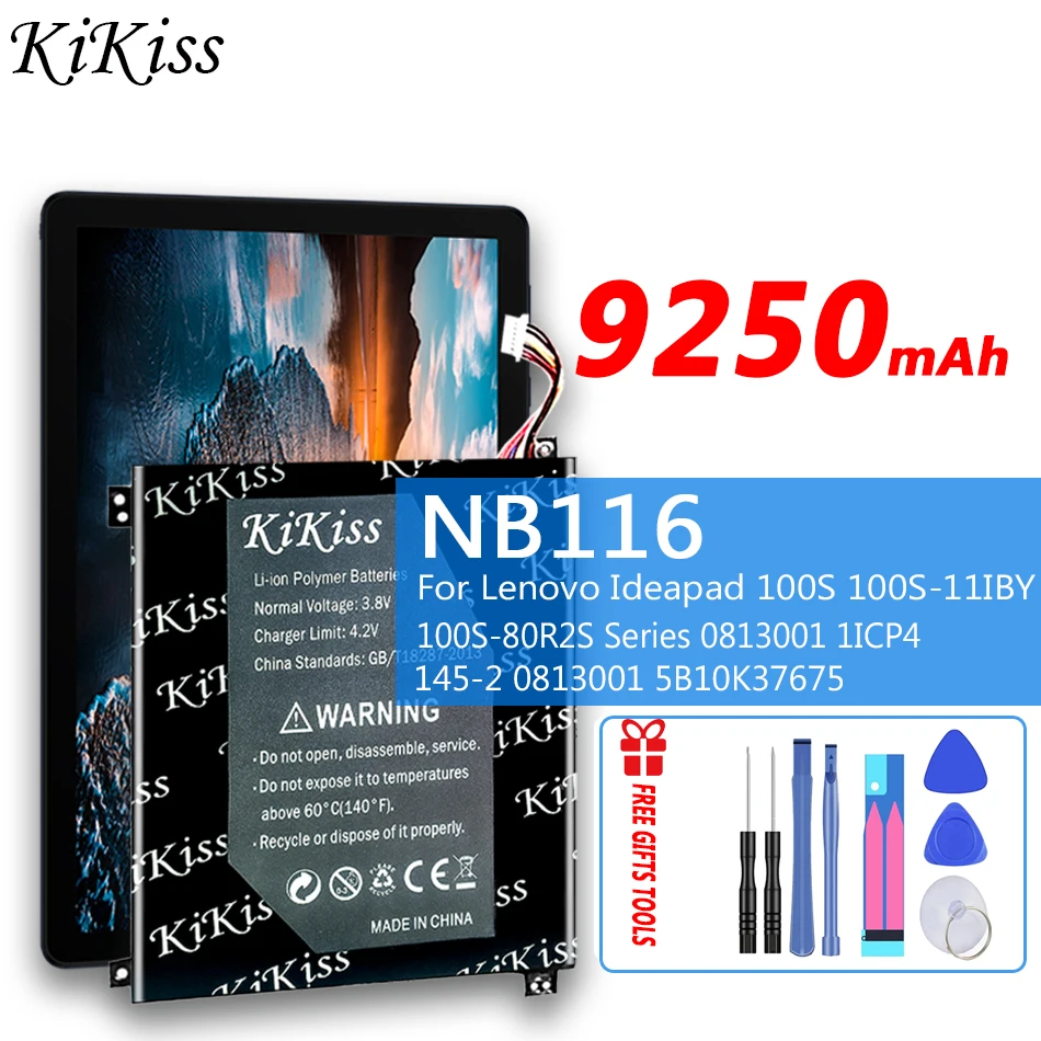 9250mAh Battery NB116 for Lenovo Ideapad 100S 100S-11IBY 100S-80R2S Series 0813001 1ICP4 145-2 0813001 5B10K37675 Laptop Battery
9250mAh Battery NB116 for Lenovo Ideapad 100S 100S-11IBY 100S-80R2S Series 0813001 1ICP4 145-2 0813001 5B10K37675 Laptop Battery