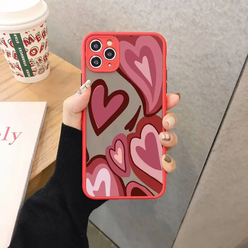 Love heart Phone Case for iPhone X XR XS 7 8 Plus 11 12 13 pro MAX 13mini Translucent Matte Case
Love heart Phone Case for iPhone X XR XS 7 8 Plus 11 12 13 pro MAX 13mini Translucent Matte Case