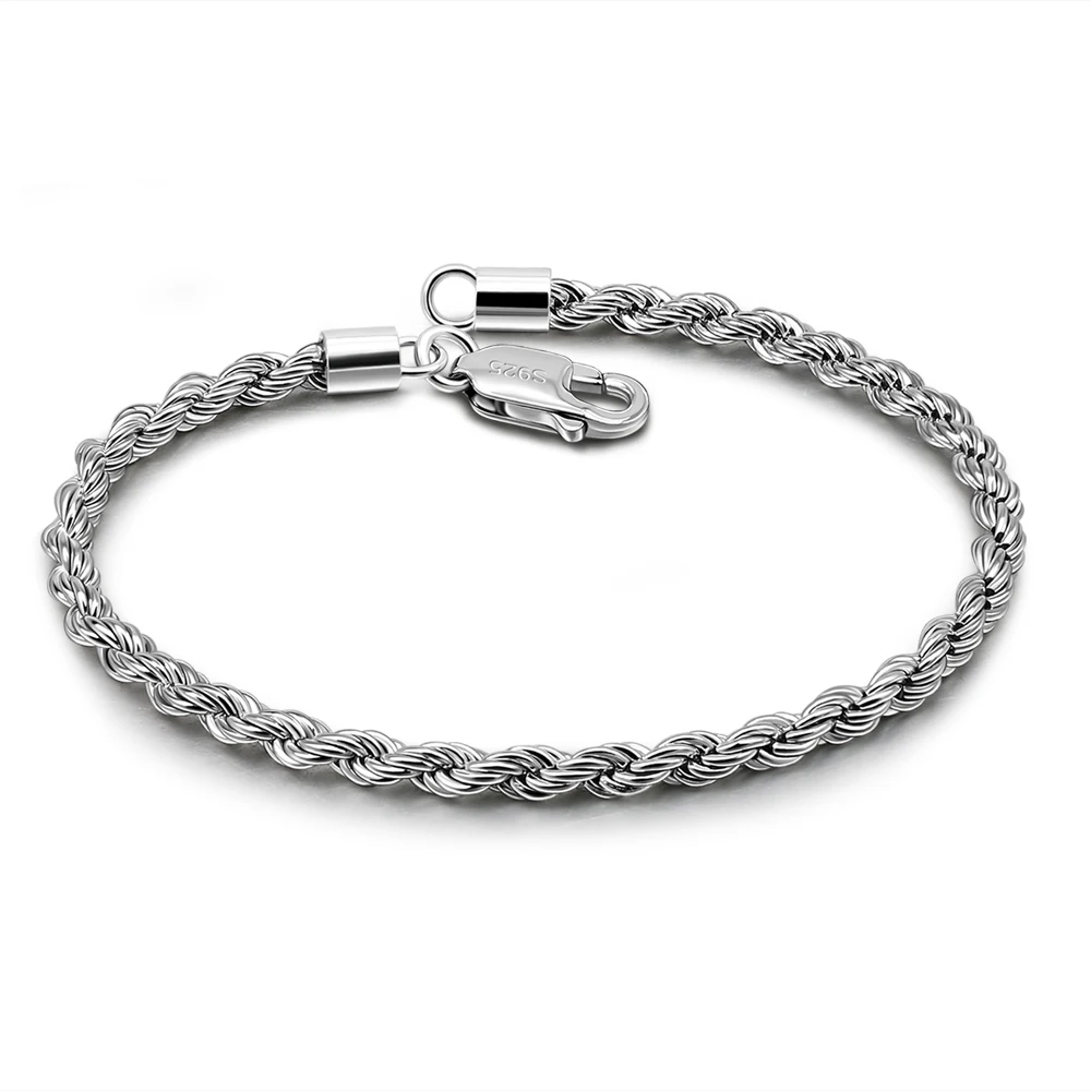 Korean version twist bracelet men's S925 sterling silver 2023 new platinum plated birthday lover girlfriend silver jewelry 
Korean version twist bracelet men's S925 sterling silver 2023 new platinum plated birthday lover girlfriend silver jewelry