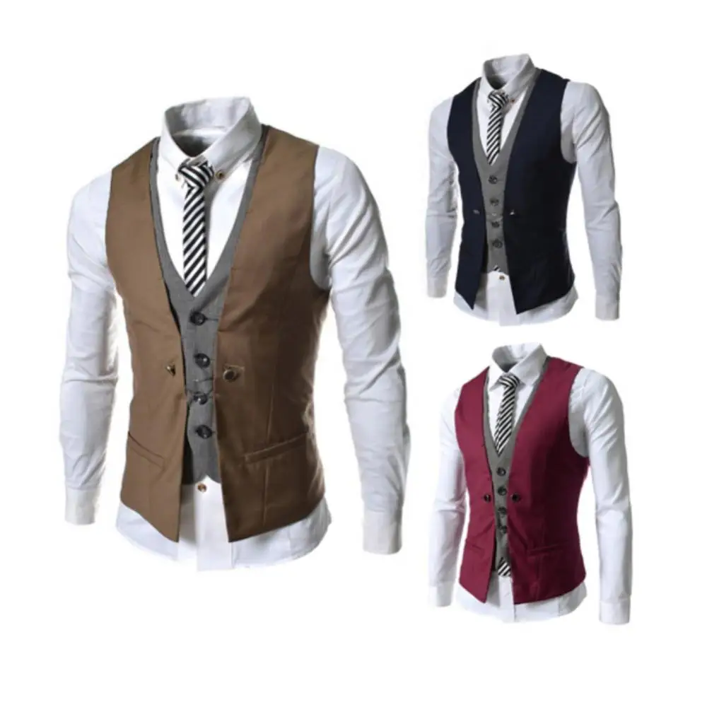 Formal Business Blazer Men Sleeveless V Neck Single-breasted Slim Gilet Business Male Top Strips Suit Waistcoat Office Workwear
Formal Business Blazer Men Sleeveless V Neck Single-breasted Slim Gilet Business Male Top Strips Suit Waistcoat Office Workwear
