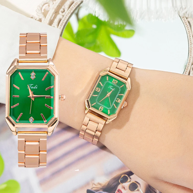 Zegarek Damski Green Brand Fashion Women's wrist watches Steel belt Rose gold clock watch women Quartz Gift Female Watch Sale
Zegarek Damski Green Brand Fashion Women's wrist watches Steel belt Rose gold clock watch women Quartz Gift Female Watch Sale
