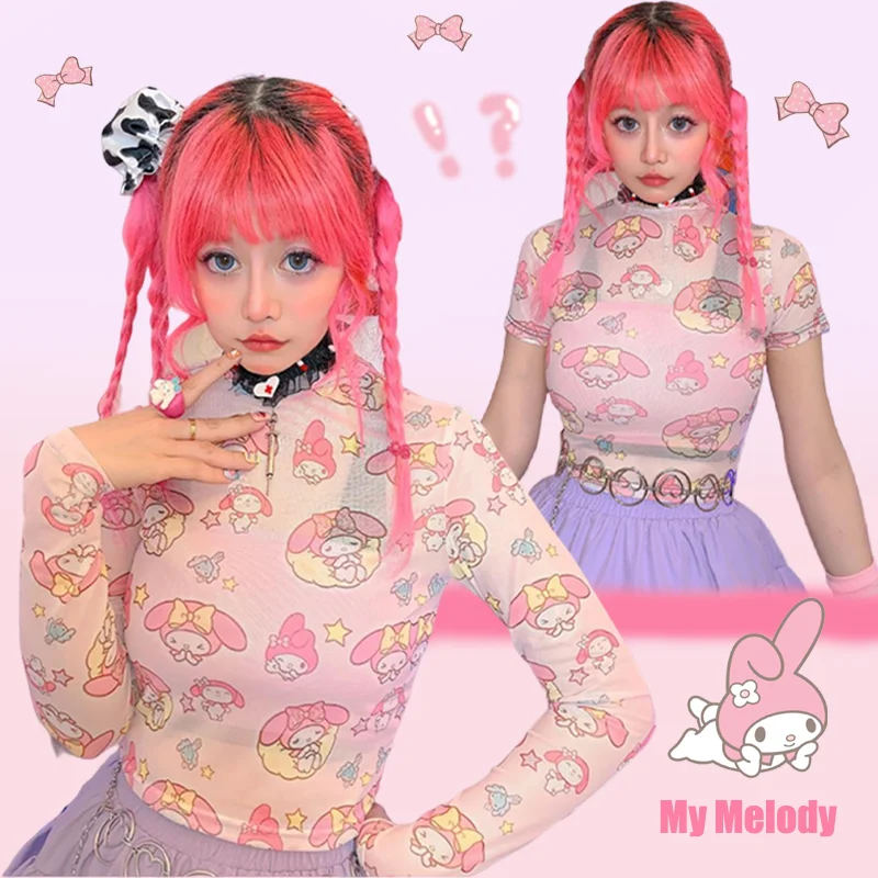 Sanrio Kawaii My Melody Sunscreen Shirt Cartoon Cute Print Y2K Hot Girl Mesh Long Sleeves T Shirt Student Casual Fashion Tops
Sanrio Kawaii My Melody Sunscreen Shirt Cartoon Cute Print Y2K Hot Girl Mesh Long Sleeves T Shirt Student Casual Fashion Tops