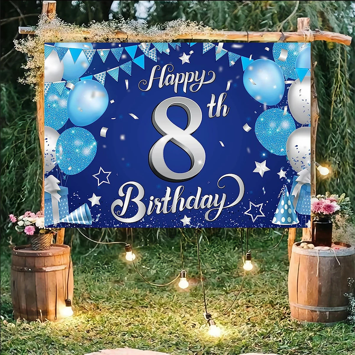 Happy 8th Birthday Backdrop Blue Balloons Party Decorations Supplies Banner Welcome Eight Years Old Family Photo Photography
Happy 8th Birthday Backdrop Blue Balloons Party Decorations Supplies Banner Welcome Eight Years Old Family Photo Photography