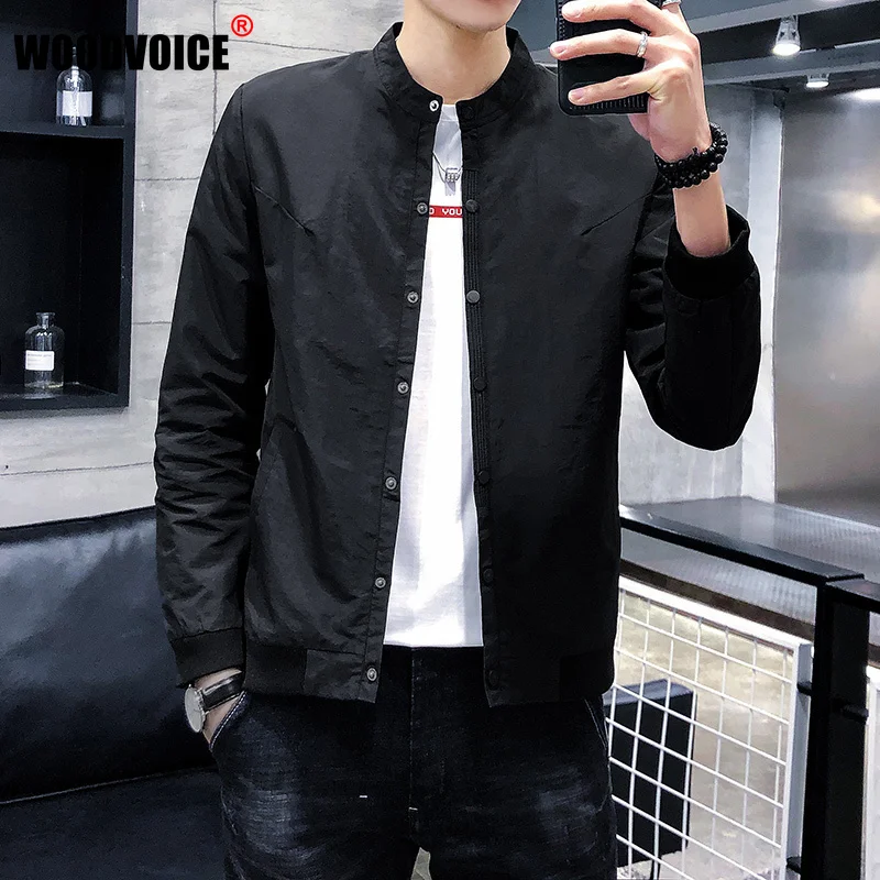 Men Jacket Casual Solid Color Stand Collar Single Breasted Coats Fashion Thin Jacket Mens Spring Slim Fit Quality Mens Jackets
Men Jacket Casual Solid Color Stand Collar Single Breasted Coats Fashion Thin Jacket Mens Spring Slim Fit Quality Mens Jackets