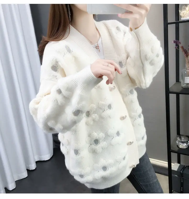 Sweater Long Street Women's Sweater Women's V-neck Women's Knitted Sleeve Coat Fashion Casual Autumn Cardigan Cardigan Winter
Sweater Long Street Women's Sweater Women's V-neck Women's Knitted Sleeve Coat Fashion Casual Autumn Cardigan Cardigan Winter