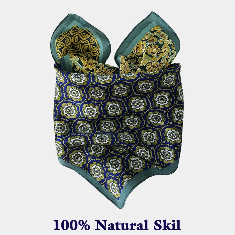 Ladies Luxury Natural Silk Scarf Women Spring Printed Floral 100% Real Silk Twill Scarves Wrap Shawl Square 50cm Bandana Lady
Ladies Luxury Natural Silk Scarf Women Spring Printed Floral 100% Real Silk Twill Scarves Wrap Shawl Square 50cm Bandana Lady