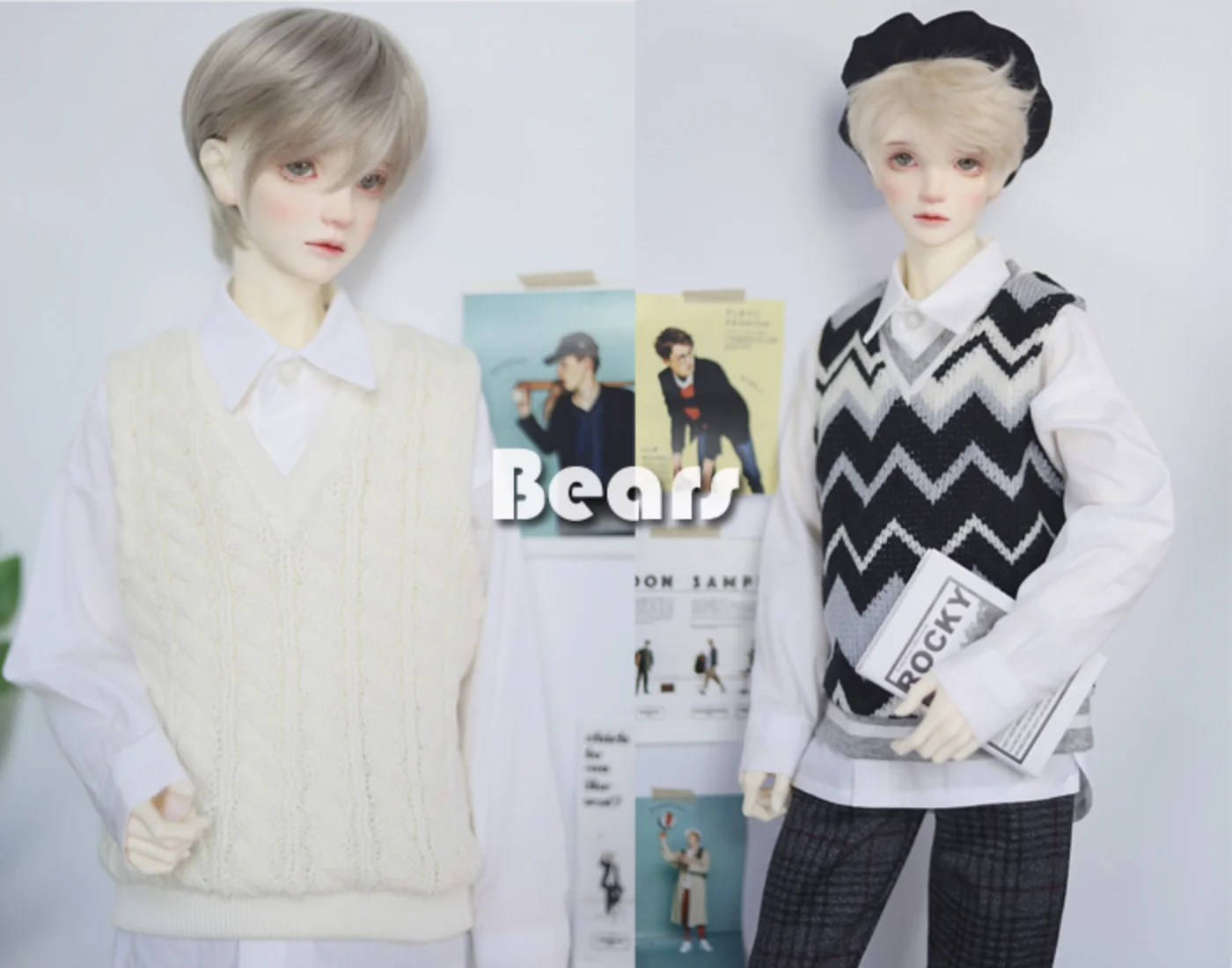 BJD doll clothes shirts tops V-neck wool sleeveless vest for 1/3 1/4 SD DD MSD MDD SD13 SD17 Uncle POPO68 SSDF doll accessories
BJD doll clothes shirts tops V-neck wool sleeveless vest for 1/3 1/4 SD DD MSD MDD SD13 SD17 Uncle POPO68 SSDF doll accessories