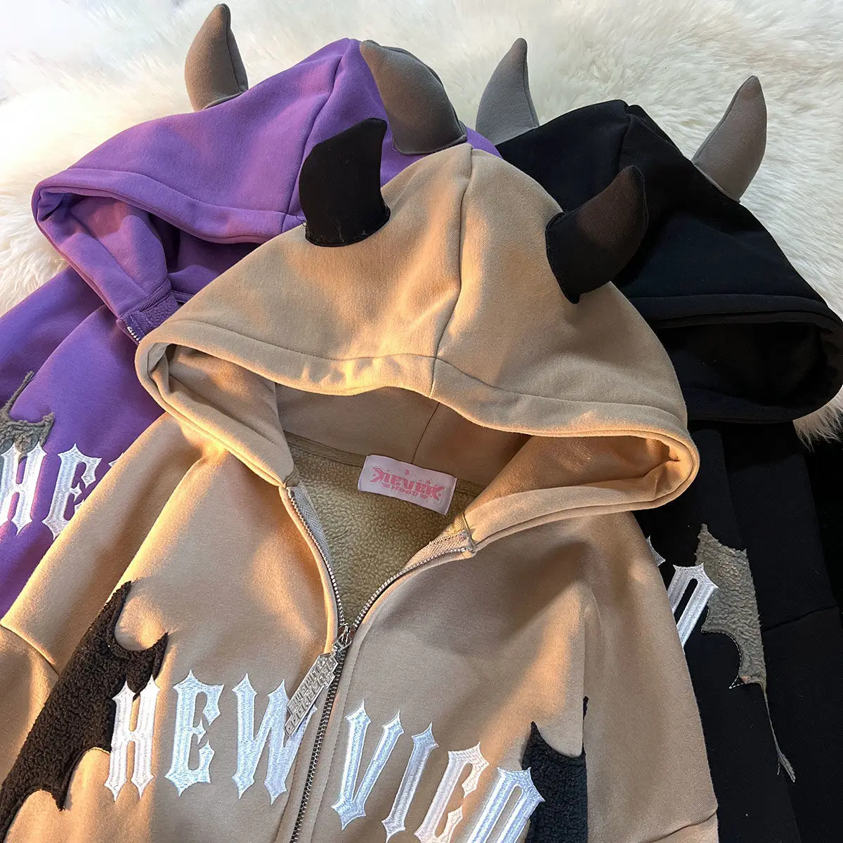 Little Devil Embroidered Zipper Hoodie Women Millennium street fashion Trend Clown Sweatshirt Couple Casual loose hoodie 2XL
Little Devil Embroidered Zipper Hoodie Women Millennium street fashion Trend Clown Sweatshirt Couple Casual loose hoodie 2XL