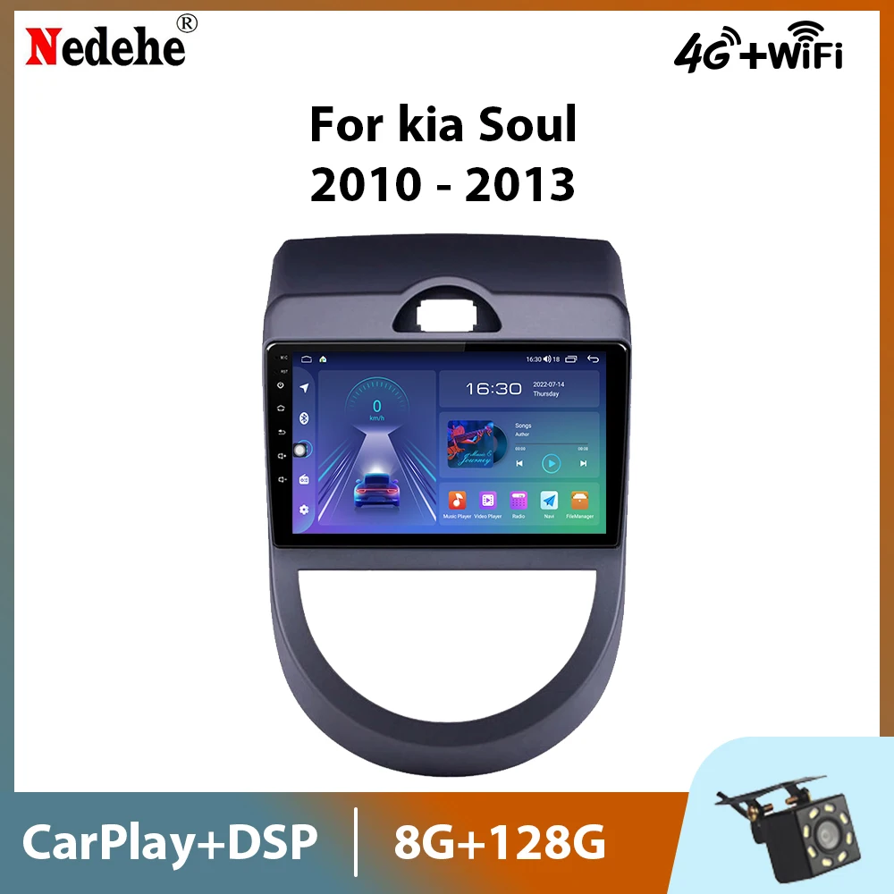 Автомагнитола на Android 11 для KIA Soul 2010, 2011, 2012, 2013, мультимедийный видеоплеер 2 Din, автомагнитола с GPS, Carplay, IPS-экран
