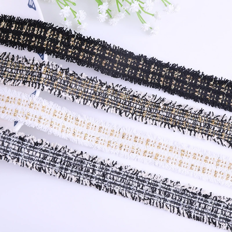 

1/2/3 Yards Polyester Knitting Wedding Decorate Lace Accessories 2.5CM Color Double Row Party Shining Lace Clothing Supplies