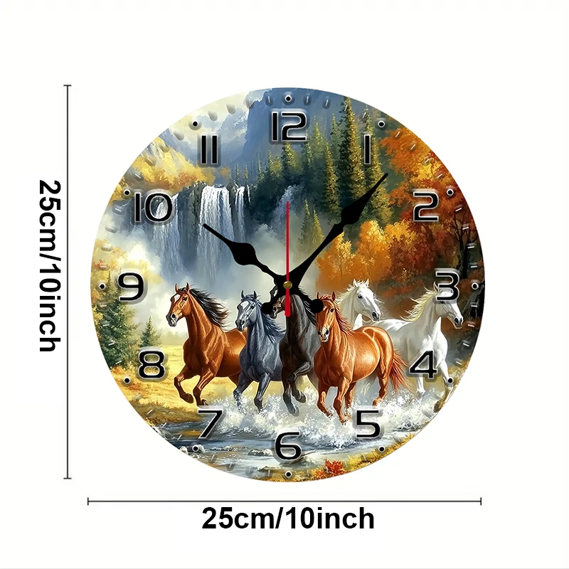 Круглые Деревянные Бесшумные Настенные Часы С Изображением Бегущих Лошадей, Подходят Для Гостиной, Офиса, Кабинета, Спальни
Круглые Деревянные Бесшумные Настенные Часы С Изображением Бегущих Лошадей, Подходят Для Гостиной, Офиса, Кабинета, Спальни