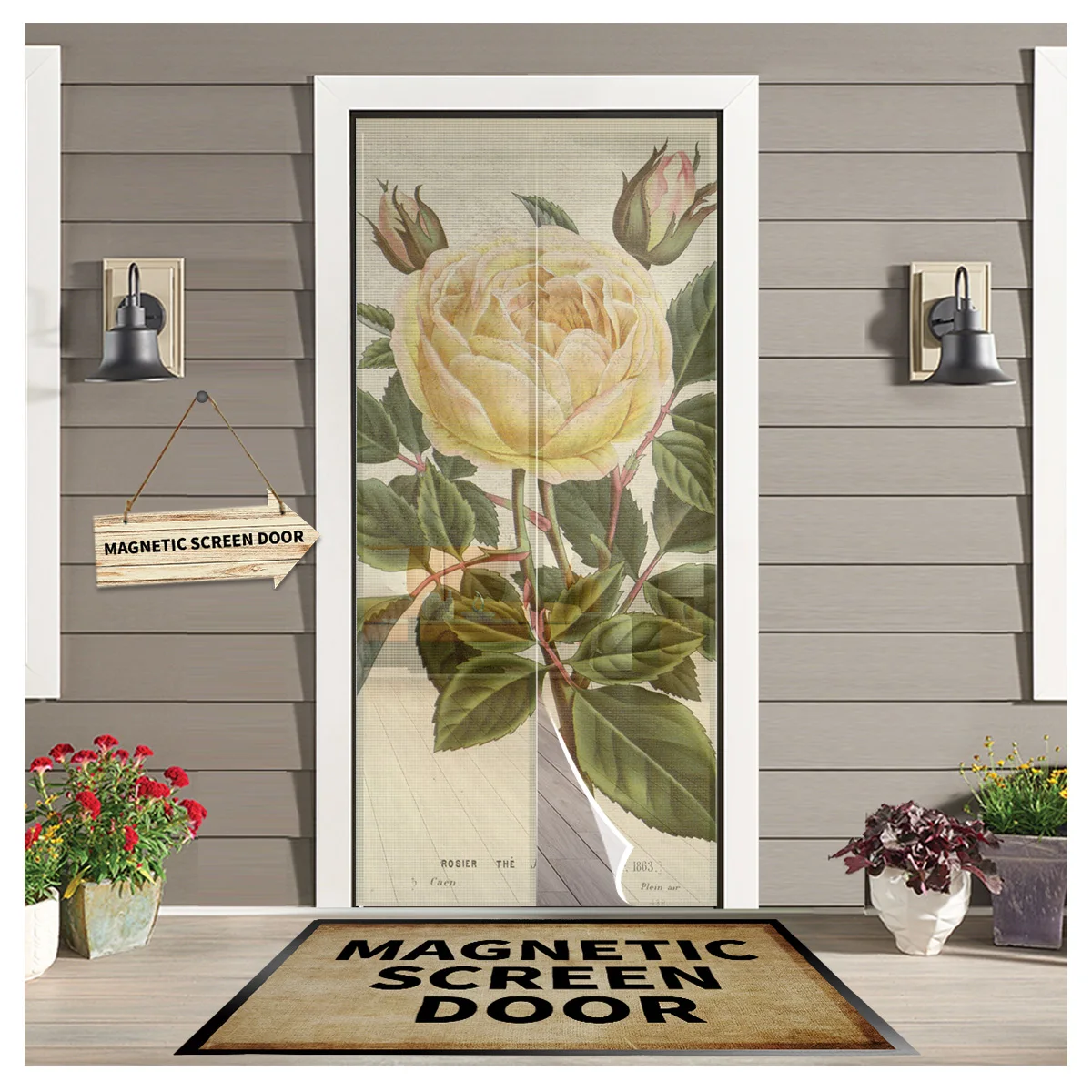 Yellow Flower Stamen Green Leaf Magnetic Curtain Door Curtain Anti Fly Mosquito Net Door Screen Summer Kids Bedroom Door Curtain
Yellow Flower Stamen Green Leaf Magnetic Curtain Door Curtain Anti Fly Mosquito Net Door Screen Summer Kids Bedroom Door Curtain