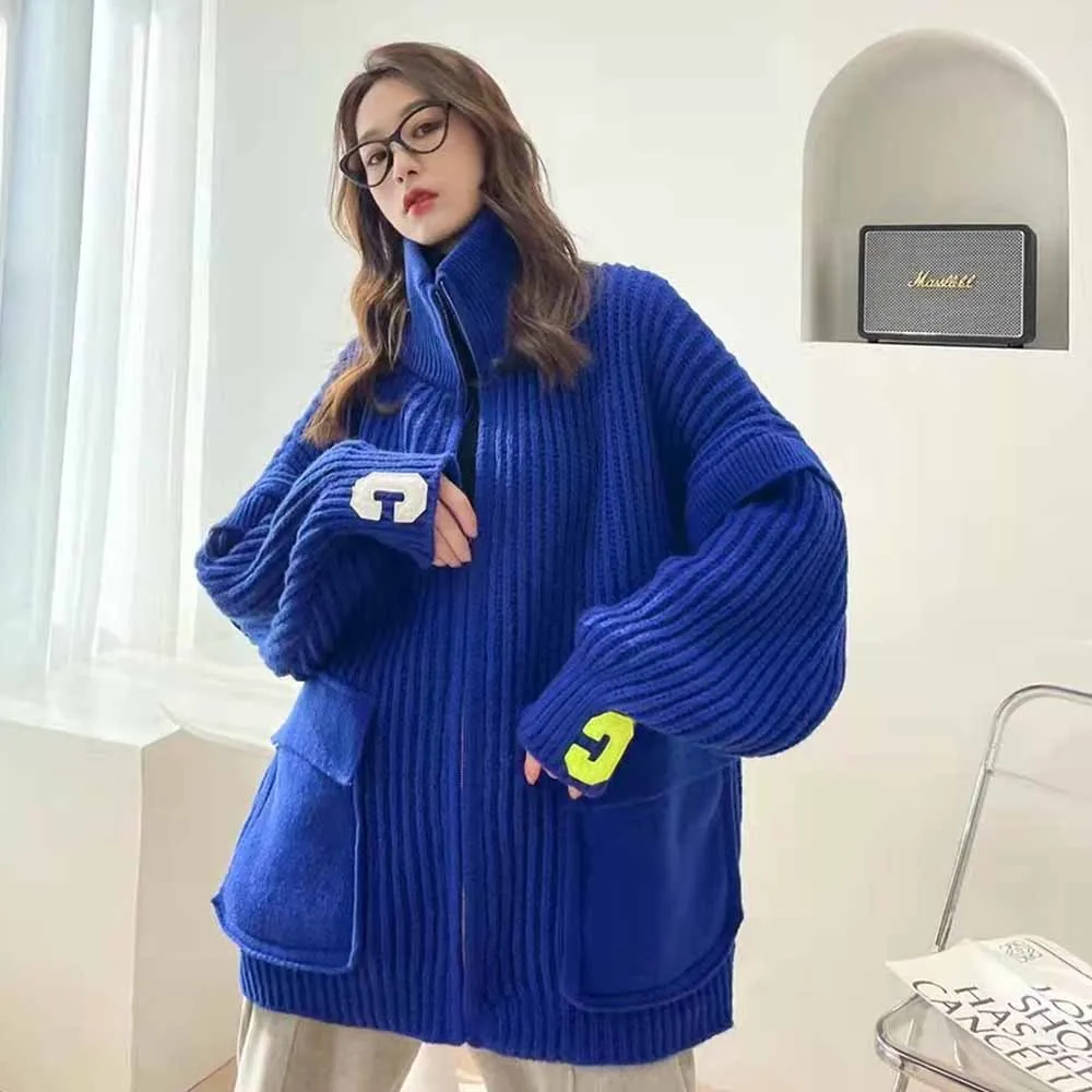 Autumn Y2K Knit Women's Sweater Street Style Long Sleeve Zipper Loose Cardigan Coat 2022 Spring Winter Outerwear Clothing 
Autumn Y2K Knit Women's Sweater Street Style Long Sleeve Zipper Loose Cardigan Coat 2022 Spring Winter Outerwear Clothing
