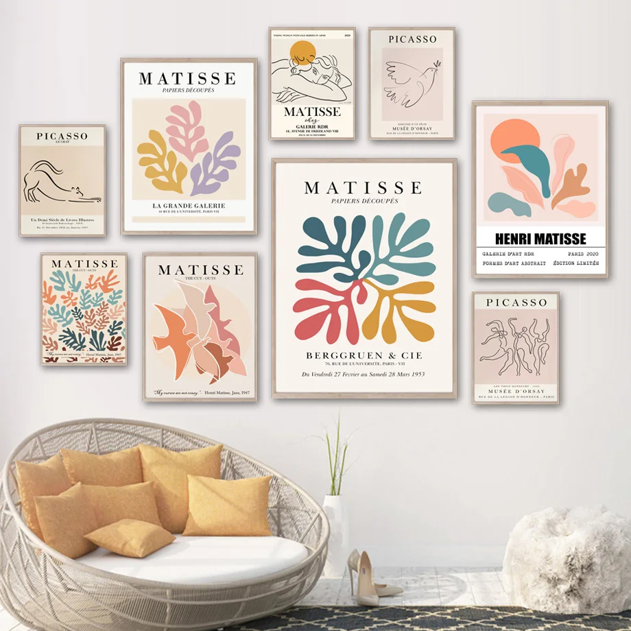 Matisse Picasso Coral Abstract Line Woman Cat Bird Gallery Wall Art Prints Canvas PaintingPoster Pictures For Living Room Decor
Matisse Picasso Coral Abstract Line Woman Cat Bird Gallery Wall Art Prints Canvas PaintingPoster Pictures For Living Room Decor