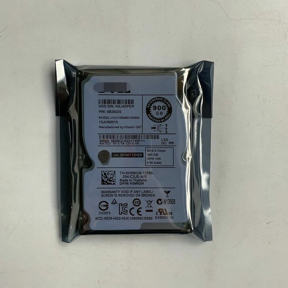 Для DELL HUC109090CSS600 0B26025 H5WGN 0H5WGN 900 ГБ 6 Гбит/с 10K 2,5 "SAS HDD с Caddy
Для DELL HUC109090CSS600 0B26025 H5WGN 0H5WGN 900 ГБ 6 Гбит/с 10K 2,5 "SAS HDD с Caddy