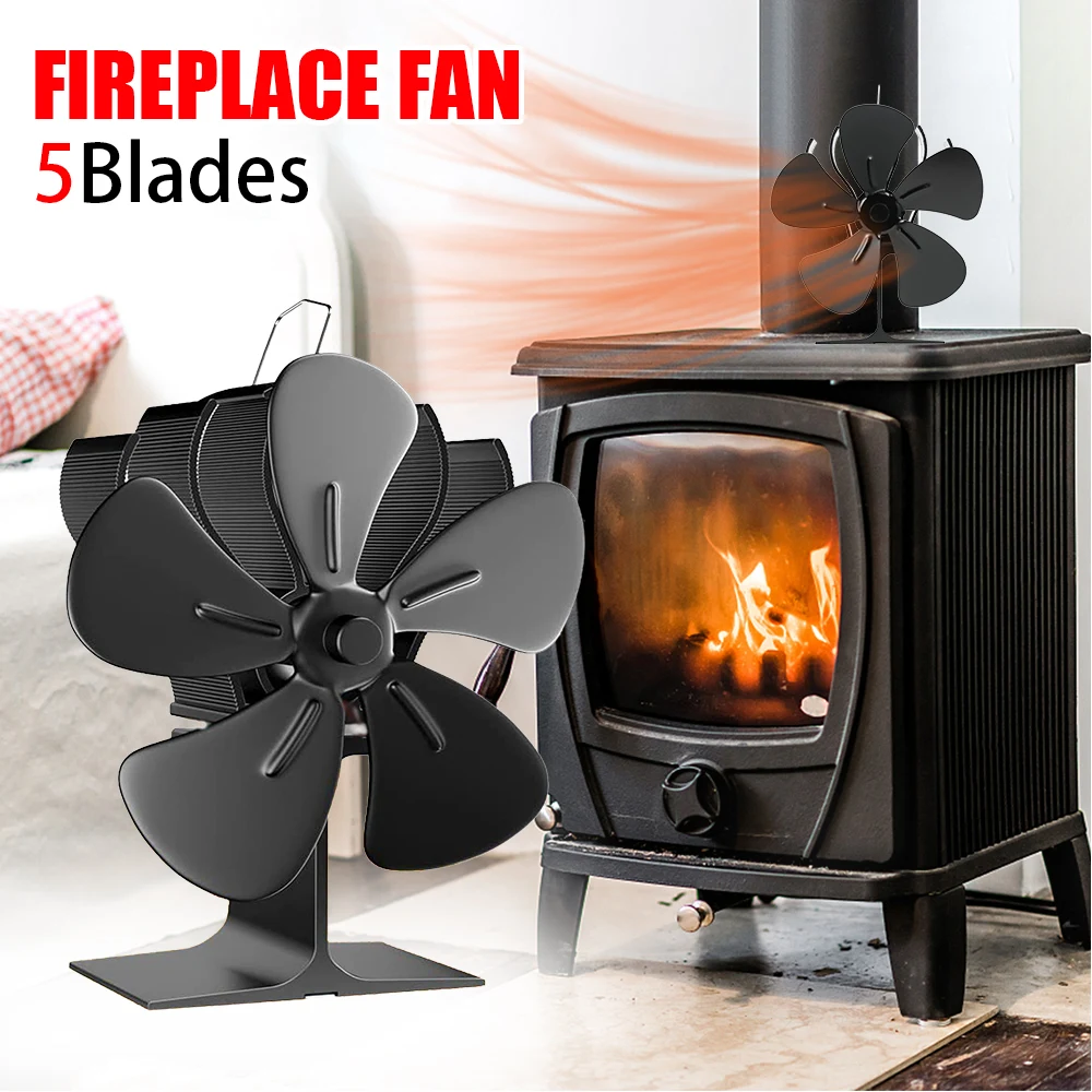 5 Blade Fireplace Fan Heat Powered Stove Fan Aluminum Alloy Fireplace Heating Fan Home Quiet Fan Efficient Heat Distribution
5 Blade Fireplace Fan Heat Powered Stove Fan Aluminum Alloy Fireplace Heating Fan Home Quiet Fan Efficient Heat Distribution