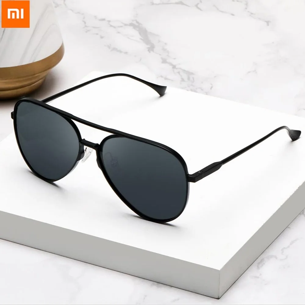 

100% Origianl Xiaomi Mijia Aviator Pilot Traveler Sunglasses Polarized Lens Sunglasses for Man and Woman mi life Sunglas