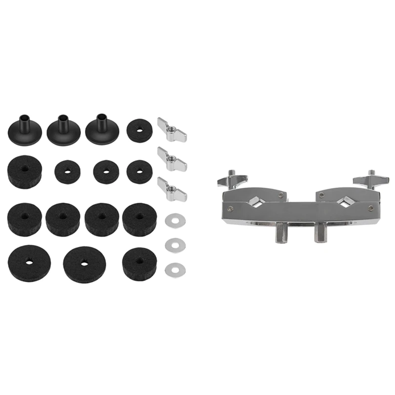 21X Cymbal Stand Sleeves Cymbal Felts With Washer & Base Wing Nuts & 1X Metal Connecting Clamp Holder Bracket
21X Cymbal Stand Sleeves Cymbal Felts With Washer & Base Wing Nuts & 1X Metal Connecting Clamp Holder Bracket