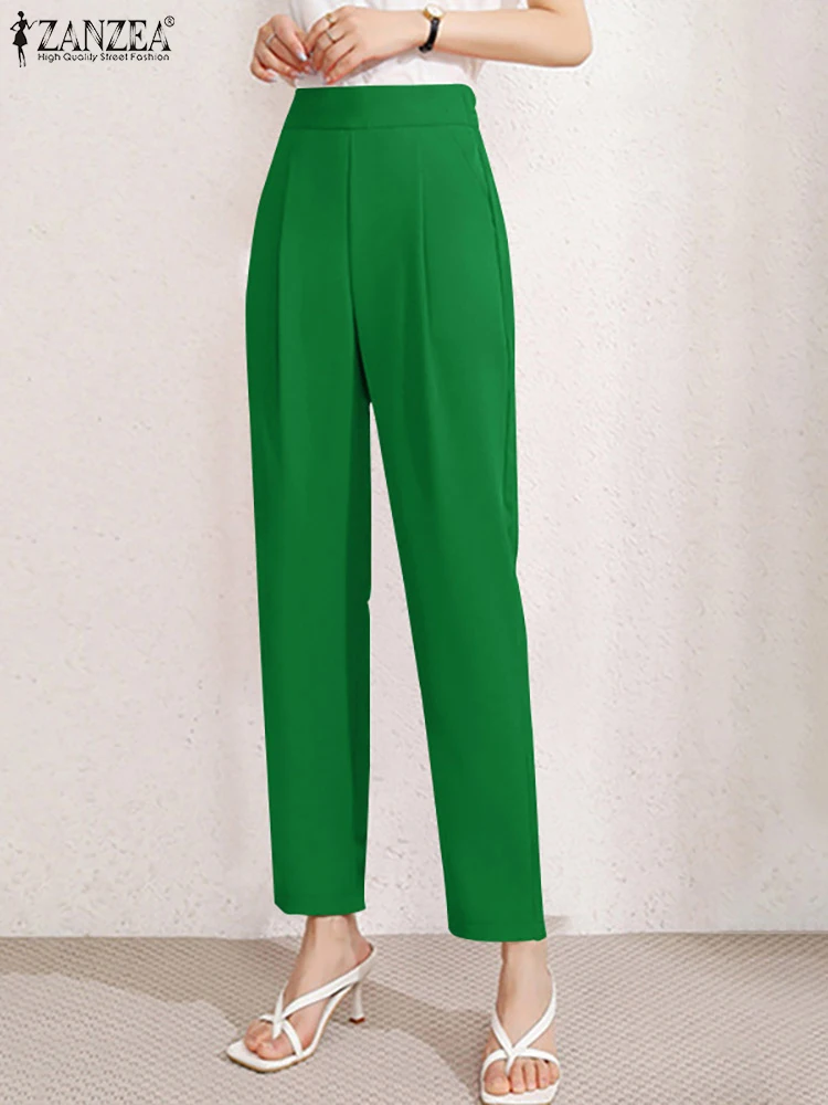 Women Solid Long Pants ZANZEA Elegant High Waist Waisted Pockets Pantalons Casual Formal Straight Trousers 2022 Autumn Bottoms 
Women Solid Long Pants ZANZEA Elegant High Waist Waisted Pockets Pantalons Casual Formal Straight Trousers 2022 Autumn Bottoms